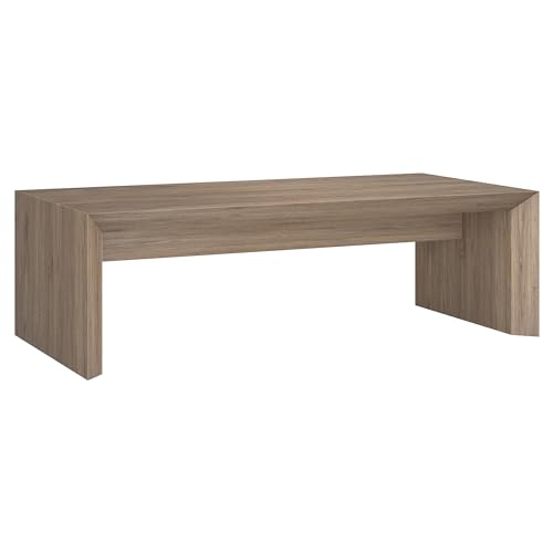 Henn&Hart 48" Rectangular Low-Profile Coffee Table for Living Room, Family