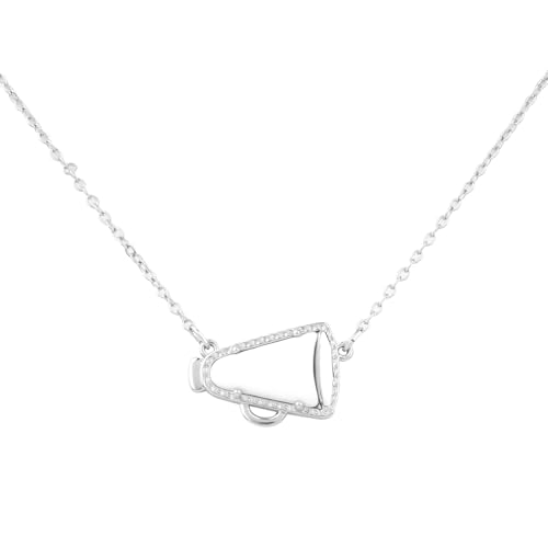 6pcs Cheer Necklace, Cheerleader Gifts Cheerleading Necklace for Women Cheer Leader Team Gifts Pendant Charm Jewelry Accessories Stuff for Women Mom Presents