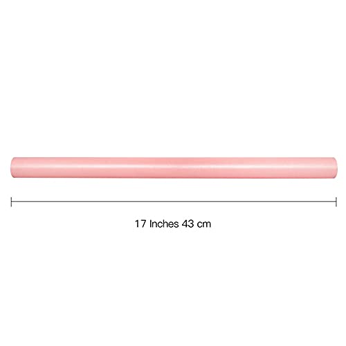 Image of RUSPEPA Pink Gift Wrapping Paper - Solid Color Pearly Shiny Silk Paper for Mother's Day, Valentine's Day, Wedding, Birthday, Baby Shower Girls, Bridal Shower, Anniversary, Easter - 17 Inch X 32.8 Feet