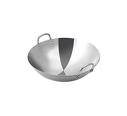Wok grande de acero inoxidable para cocinas a gas miniatura 1