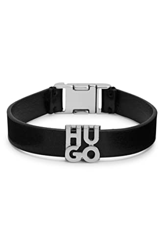 HUGO Men's E-Stacked Bracelet, Black1, One Size