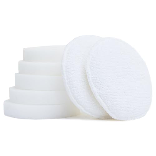 Sponge & Applicator Bundle - 5 Round Cleaning Sponges & 2 Applicator Sponges for your Leather, Fabric or Wood Care Jobs.