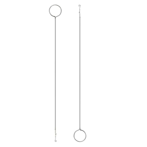 2 Pcs Loop Turner Tool With Needle Hook and Latch, Crochet Supplies for Silicone Beads, Sewing Accessories (2)