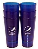 New (6) Pepsi Cola Restaurant Blue Globe Plastic Tumblers Cups 20oz Carlisle