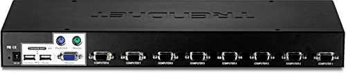 Image of TRENDnet 8-Port USB /PS2 Rack Mount KVM Switch, TK-803R, VGA & USB Connection, Supports USB & PS /2 Connections, Device Monitoring, Auto Scan, Audible Feedback, Control up to 8 Computers /Servers