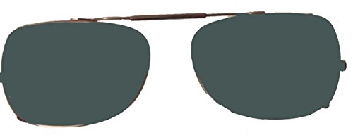 Visionaries Polarized Clip on Sunglasses - Way - Black Frame - 52 x 41 Eye