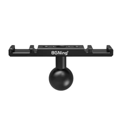 BGNing Dual Cold Shoe Mounting Plate, Metal Expansion Base, Microphone, Fill Light, Photography Expansion Kit with 1/4 Arrow Hole (Type 6)