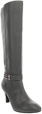 Rampage Womens Indy Dress Boot with Heel and Woven Wraparound Ornament 9 Grey