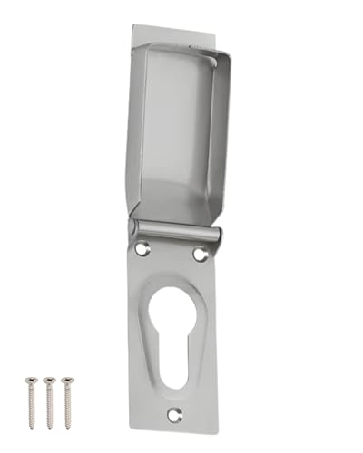 Gedotec Rosace de protection contre la pluie 2080K, inox, cache-cylindre profilé, 32,2 x 71 mm, protection météo pour portes d'entrée et portails, protection contre poussière et eau