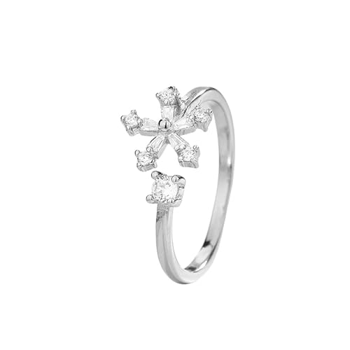 Bague de fiançailles flocon de neige - Cristal de haute précision et zirconium brillant