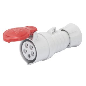 Connecteur droit à vis basse tension GEWISS gw62018h 2p + E pôles 32A rouge