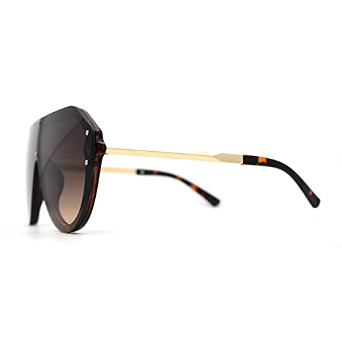 Mens Futuristic Shield Racer Rimless Sunglasses3