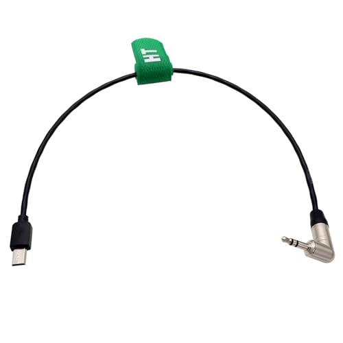 HangTon Timecode for Tentacle Sync to Sony FX3 FX30 A1 A7S3 A7SIII Camera, Right Angle 3.5mm TRS to Multi Micro USB 30cm