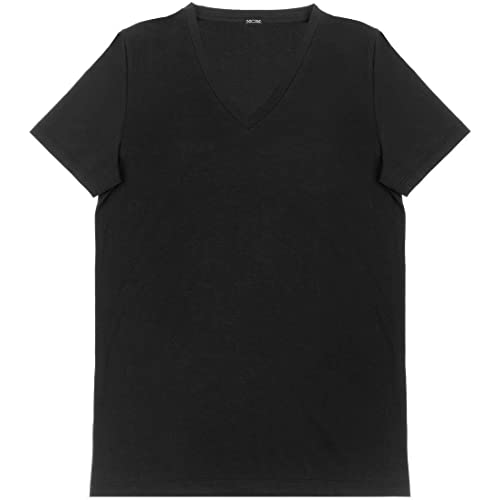 HOM T-Shirt col V Supreme Coton (Noir)