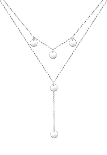 Elli Collana Donna Forma a Y Piastra di Filigrana