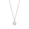 Philip Jones Sterling Silver Teardrop Twist Necklace Created with Zircondia® Crystals #5
