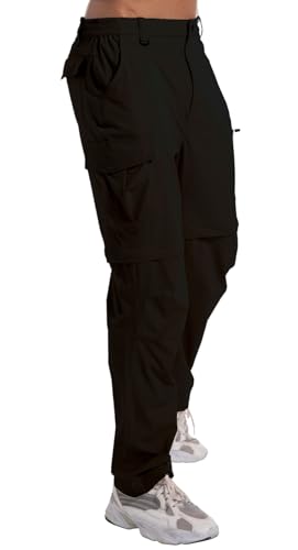 Mens Outdoor Hiking Pants Convertible Lightweight Water Resistant Quick Dry Zip Off Fishing Travel Camping Tactical Pants3