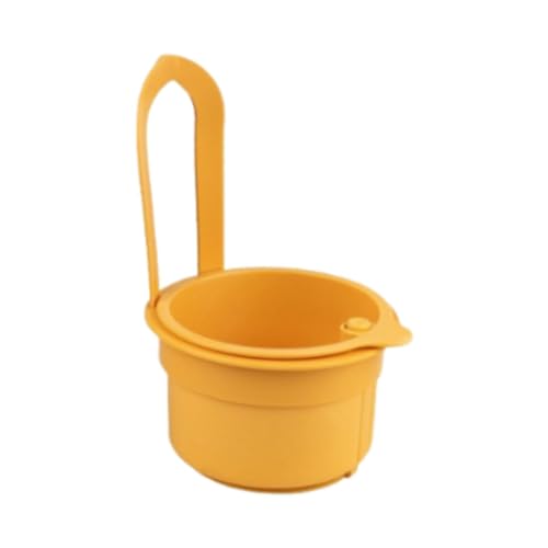 蛇口マウント付きキッチンドレインバスケット、セルフクリーニングシンクストレーナーバスケット、排水口付きコーナーバスケット、小さなキッチン用の高さ5.9インチ - オレンジ