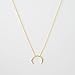 Honeycat Tiny Crescent Horn Necklace in 18k Gold Plate | Minimalist, Delicate Jewelry (Gold)