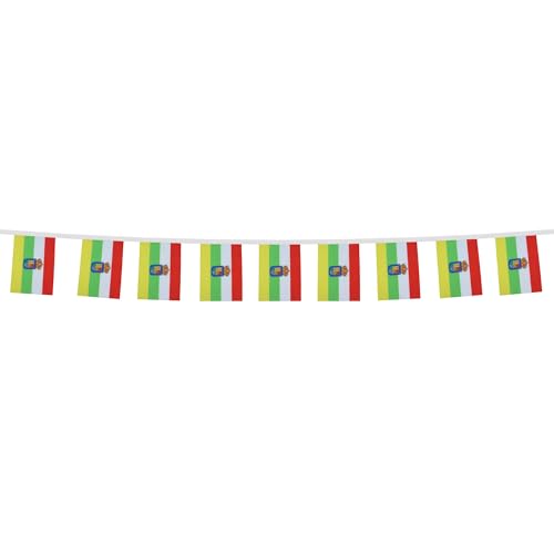 Image of AZ FLAG La Rioja 6 meters BUNTING Flag 20 flags 9'' x 6'' - Spanish region of La Rioja STRING flags 15 x 21 cm