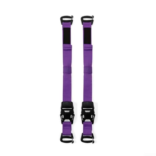 Correas de compresión para uso en exteriores con rendimiento constante y elasticidad mínima durante la aplicación a largo plazo (2 piezas moradas)