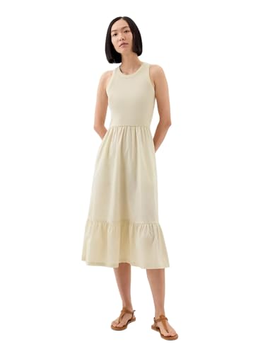 Image of Gap Women's Mixed Media Midi Dress
