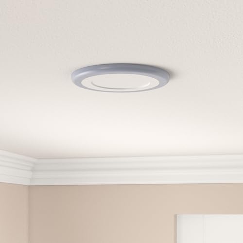 Image of D'Mak 3D Effect Light 9W (6+3) Round Double Colour LED Conceal Panel Light, Side Colour Decorative POP /Recessed Ceiling Light, White & PGB Pink Green Blue, Pack of 2