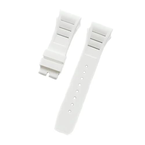 [^ubg] Richard Mille Rm011 XgbvΉvoh Y ϊ KȃVRo[EHb`Xgbv 25mm×20mm(White,25mm No buckle)
