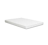 First of a Kind Madder 4" Mattress - Off White Quilted Twin Size Mattress with 2 Thickness Options & Matching Trundles - USA Made, 3 Layer Support System for Firm Comfort