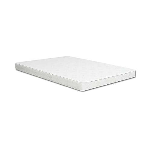 First of a Kind Madder 4" Mattress - Off White Quilted Twin Size Mattress with 2 Thickness Options & Matching Trundles - USA Made, 3 Layer Support System for Firm Comfort