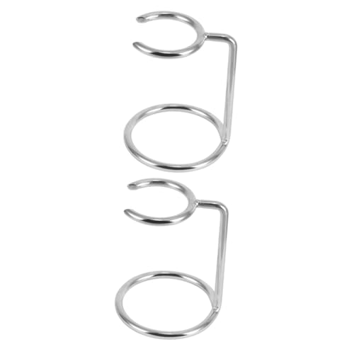 minkissy 2pcs Shaving Brush Stand Holder Razor Brush Organizer Stainless Steel Shave Stand Drip Holder for Home