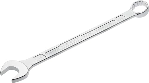 HAZET: Ring-Maulschlüssel 600N-34 verchromt I Ringschlüsselkopf 15 Grad abgewinkelt - Abtrieb: Außen Doppel-Sechskant, Schlüsselweite: 34 mm, Schaft mit extra stabilem HAZET Doppel-T-Profil
