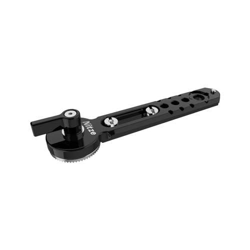 Nitze NATO Rail mit ARRI Rosette, Schnellspanner NATO Schiene Aluminiumlegierung mit Anti-Off Pin und Mehrere Montagepunkte, NATO Schiene kompatibel mit NATO Monitorhalterung,EVF (5/127 mm) - N49-NR5