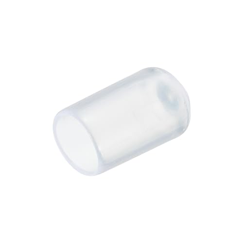 uxcell 200pcs Rubber End Caps 8mm(5/16") ID Vinyl PVC Round End Cap Cover Screw Thread Protectors Clear