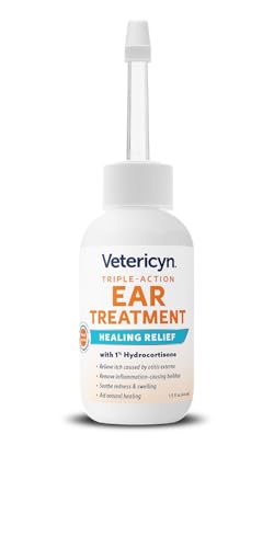 image for Vetericyn Triple-Action Ear Treatment for Dogs & Cats - 1% Hydrocortis