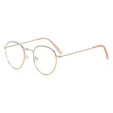 Claire's Solar Blue Light Reducing Round Clear Lens Frames - Gold