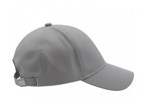 Image of Unisex Plain Grey Baseball Cap | Adjustable Cotton Cap for Men & Women | Casual, Sports