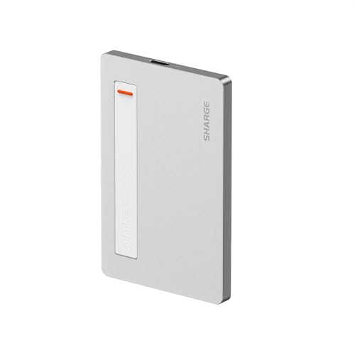 Image of sharge Disk Plus SSD Enclosure 10Gbps M.2 NVMe, 0.24 inch Ultra Slim Aluminum Enclosure with Built-in Cable USB C 3.2 Gen2 Support Size 2230 /2242 /2280 M Key SSDs (SSD not Included)