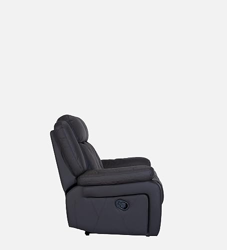 Image of Torque - Anaika 2 Seater Leatherette Manual Recliner | Recliner Sofa /Chair for Living Room, Bedroom, Office (Black) | 1 Year Warranty