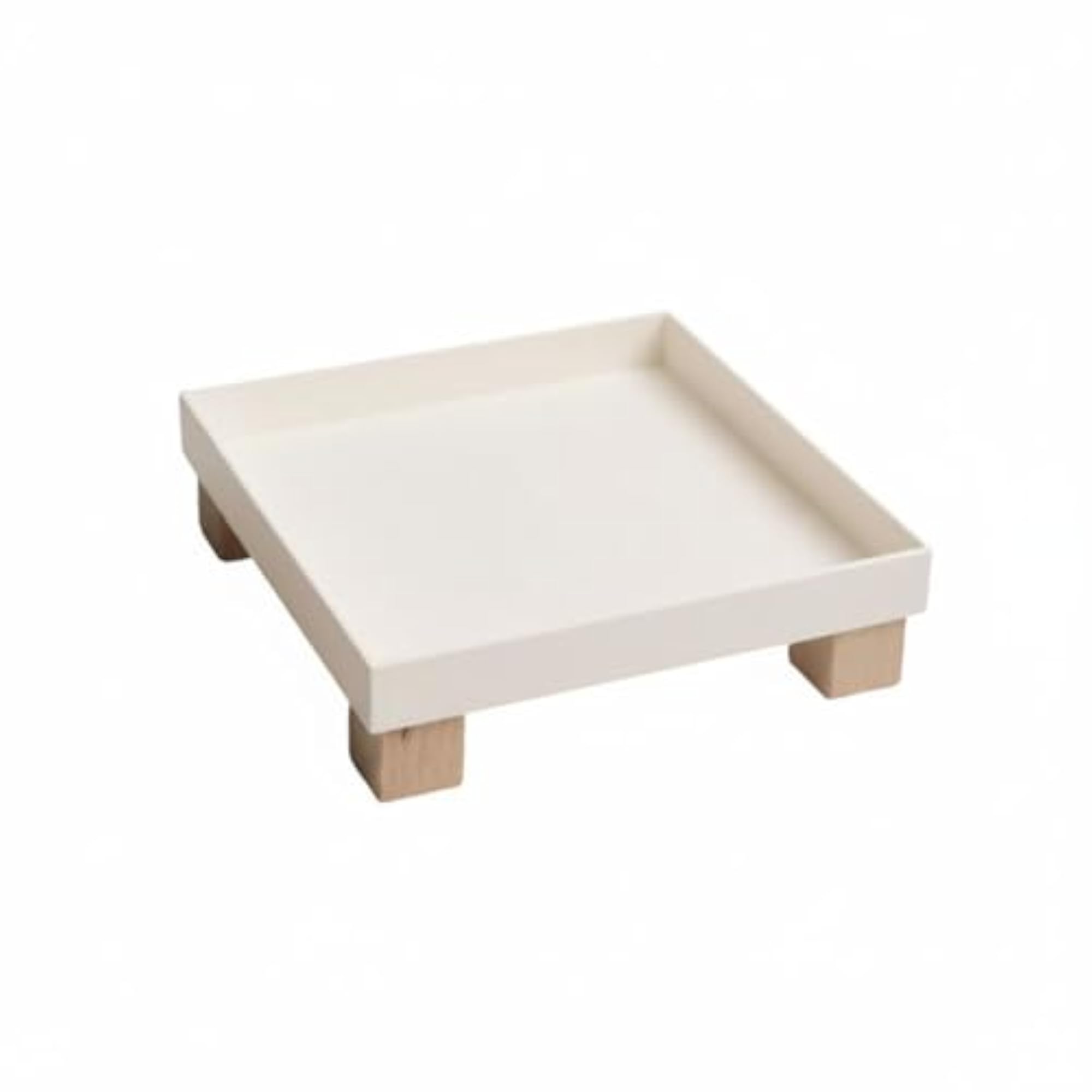 Decorative Wood Desktop Storage Box, Minimalist Square Design