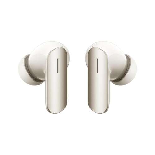 Image of Original Truly Wireless Bluetooth Earbuds, Compatible with Realme Buds Air 7, 12.4mm Dynamic Bass Drivers, 52Hrs Playtime, [Ivory Gold]