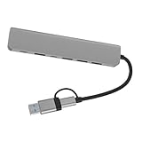 ETHZZLE USB Type C Docking Station Multi Port Adapter with Dual Head Splitter Expand Laptop Connectivity with Multiple USB Interfaces for Efficient Multitasking and Versatile Device