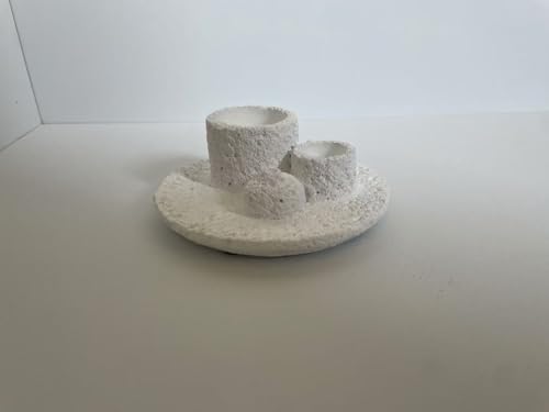 4 in 1 Cement Holder for Incense Sticks/Palo Santo/Sage Sticks/Candle