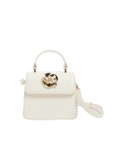 Ted Baker S284042ivoryo/S, Mini Bolso Cuadrado con asa Superior con Detalle de Rosa para Mujer, Ivory, Standard