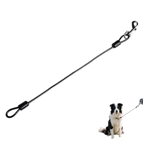 Nevoluxer Guinzaglio Addestramento per Cani in Cavo d’Acciaio Rivestito Antimorso Guinzaglio Retriever per Cani Resistente per Educazione e Passeggiate 48cm