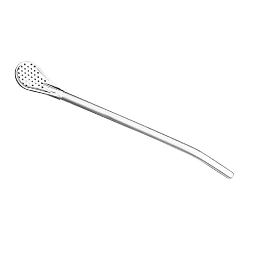 aqxreight Cucchiaio di Paglia in Acciaio Inossidabile Colino da caffè Asta di Agitazione Multifunzionale Staccabile per Cocktail caffè Latte