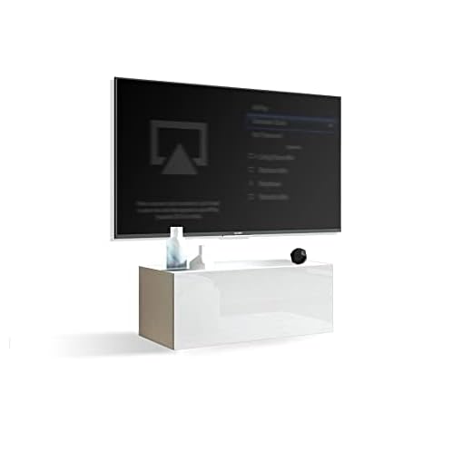 Modern husvägg full högglans TV-bräda hängande 90 cm låg bräda väggskåp vit högglans vit akryl glans gaming bord dekoration hängbräda väggskåp hängande skåp modern vardagsrum möbler