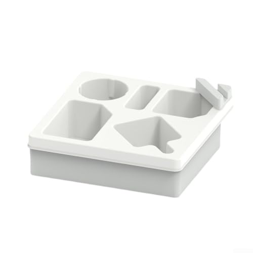 Organizador giratorio para tazas de sofá con base desmontable para bebidas, aperitivos y controles remotos, material de silicona impermeable, adecuado para sofá, oficina y uso al aire libre (blanco)