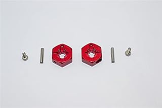 GPM For Tamiya DT-03 Upgrade Parts Aluminium Rear Wheel Hex Adapter - 2Pcs Set Red