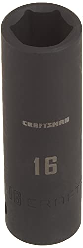 Image of CRAFTSMAN Deep Impact Socket, Metric, 1 /2-Inch Drive, 16mm (CMMT16077)